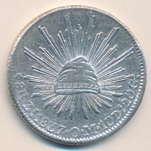 Mexico, 8 reales, 1825–1897