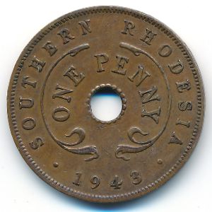 Южная Родезия, 1 пенни (1943 г.)
