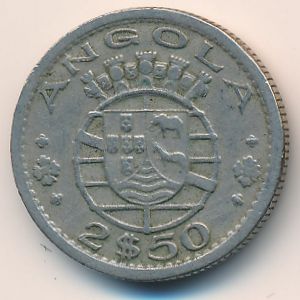 Angola, 2,5 escudos, 1956