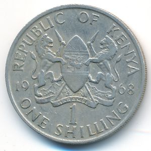 Kenya, 1 shilling, 1968