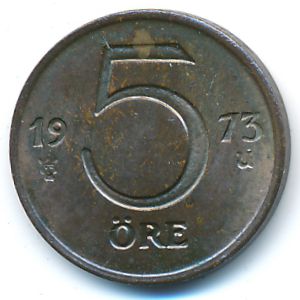 Sweden, 5 ore, 1973