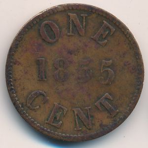 Остров Принца Эдварда, 1 цент (1855 г.)