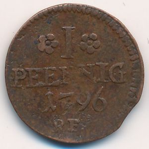 Hesse-Darmstadt, 1 pfennig, 1794–1797