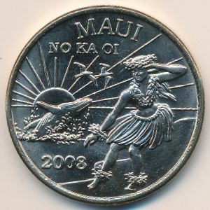 Гавайские острова., 2 доллара (2008 г.)