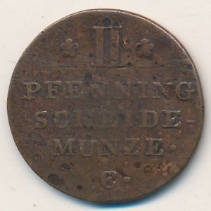 Hannover, 2 pfennig, 1817–1821
