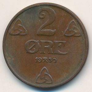 Норвегия, 2 эре (1950 г.)