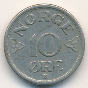 Норвегия, 10 эре (1954 г.)