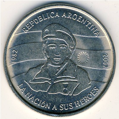 Argentina, 2 pesos, 2007