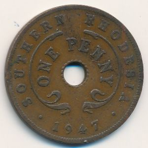 Southern Rhodesia, 1 penny, 1947