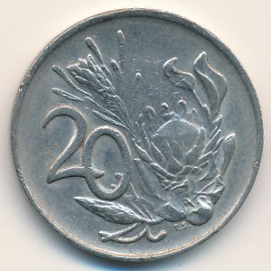 South Africa, 20 cents, 1981