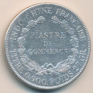 French Indo China, 1 piastre, 1921–1922
