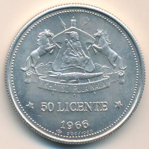 Lesotho, 50 lisente, 1966