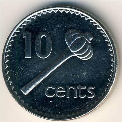 Fiji, 10 cents, 1990–2006