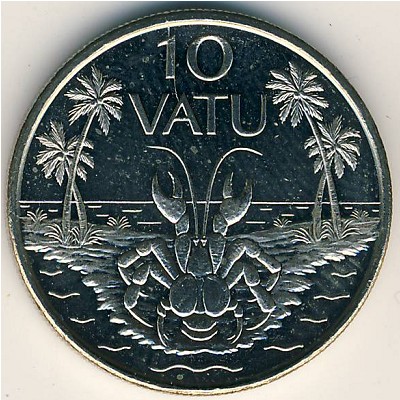 Vanuatu, 10 vatu, 1983–2009