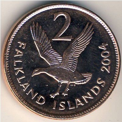 Falkland Islands, 2 pence, 2004–2011