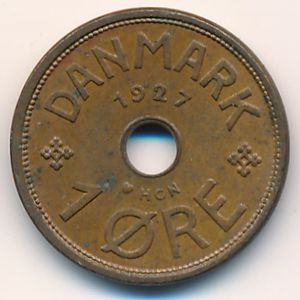 Denmark, 1 ore, 1926–1927