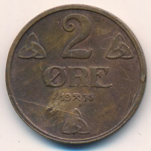 Норвегия, 2 эре (1935 г.)