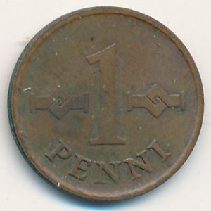 Finland, 1 penni, 1967