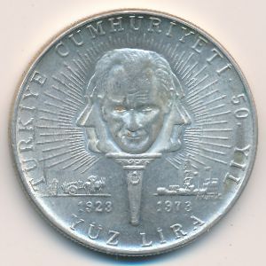 Turkey, 100 lira, 1973