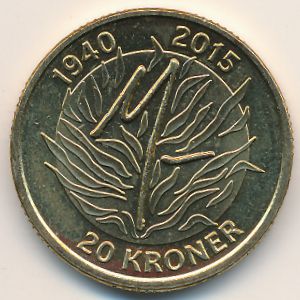 Дания, 20 крон (2015 г.)