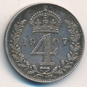 Великобритания, 4 пенса (1902–1910 г.)