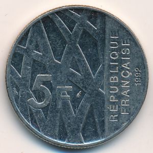 Франция, 5 франков (1992 г.)