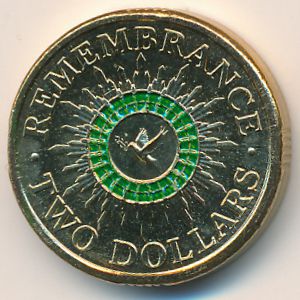 Australia, 2 dollars, 2014