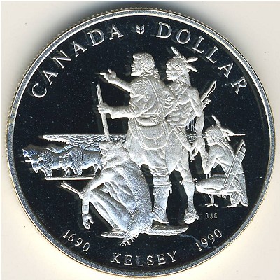 Canada, 1 dollar, 1990