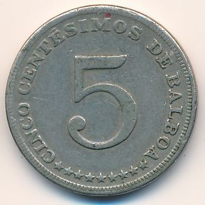 Panama, 5 centesimos, 1975