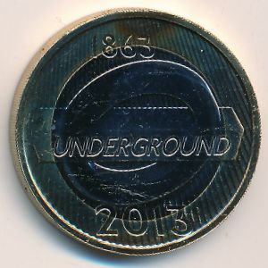 Великобритания, 2 фунта (2013 г.)