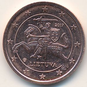 Lithuania, 2 euro cent, 2015–2017