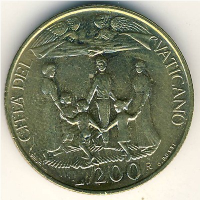 Ватикан, 200 лир (1996 г.)