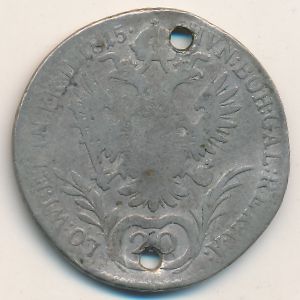 Austria, 20 kreuzer, 1811–1816