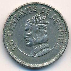 Honduras, 20 centavos, 1973