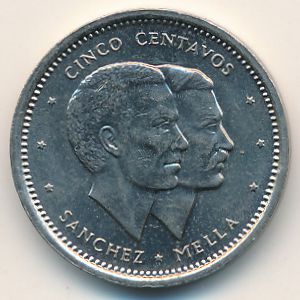 Dominican Republic, 5 centavos, 1983–1987