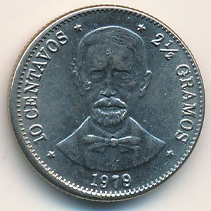 Dominican Republic, 10 centavos, 1978–1981