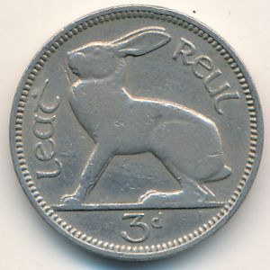 Ireland, 3 pence, 1948