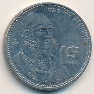 Mexico, 1 peso, 1985