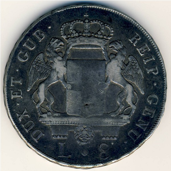 Генуя, 8 лир (1793–1797 г.)