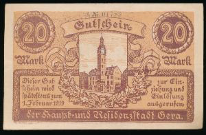 Гера., 20 марок (1919 г.)