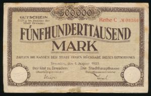 Dresden, 500000 марок, 1923