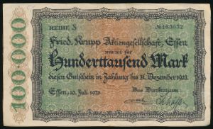 Эссен., 100000 марок (1923 г.)