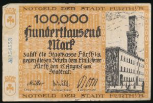 Фюрт., 100000 марок (1923 г.)