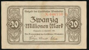 Wiesbaden, 20000000 марок, 1923