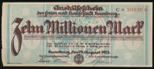 Hamburg, 10000000 марок, 1923