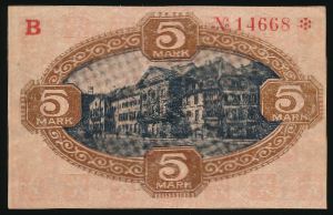 Цвайбрюккен., 5 марок (1918 г.)