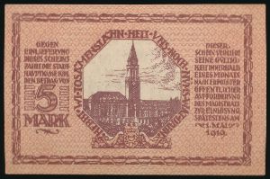 Киль., 5 марок (1918 г.)
