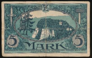 Циттау., 5 марок (1918 г.)
