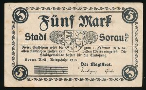 Жары., 5 марок (1919 г.)