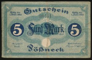 Пёснек., 5 марок (1919 г.)